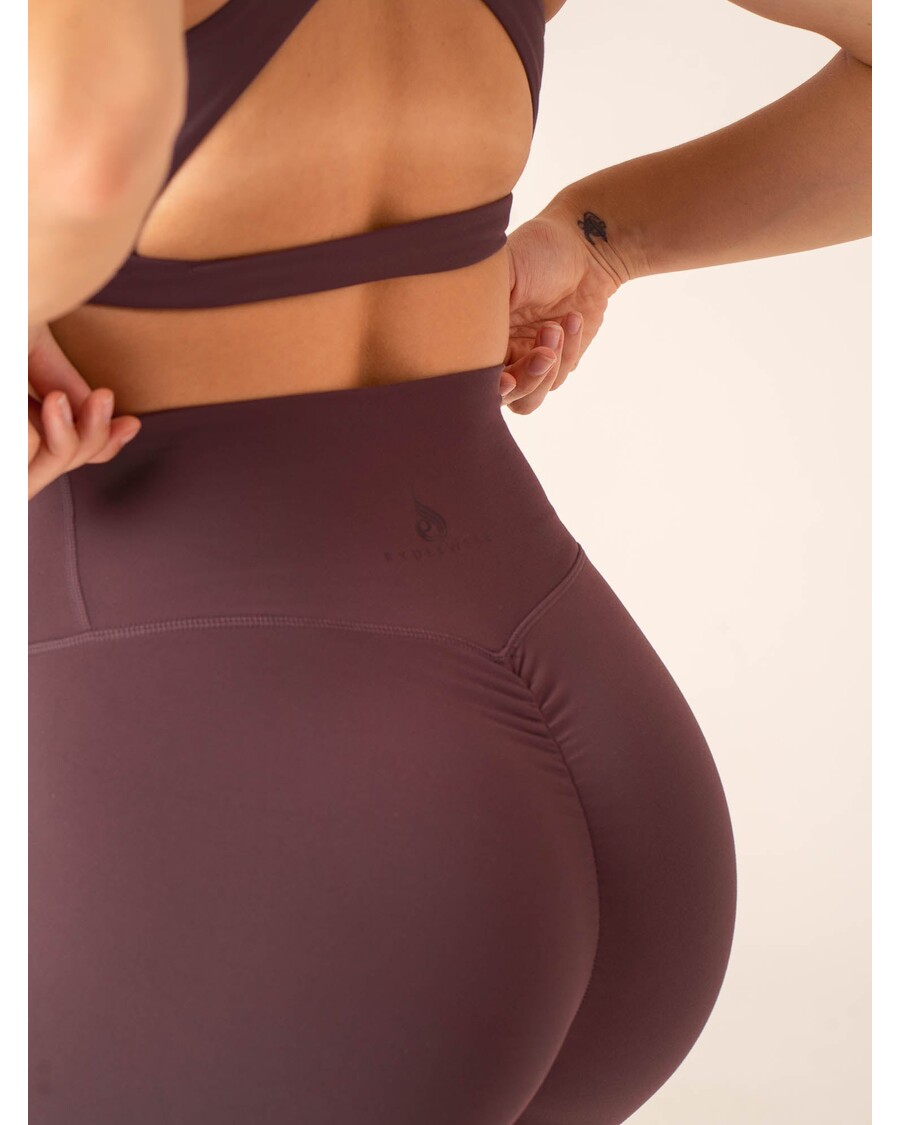 Ryderwear NKD High Waisted Scrunch Shorts - Plum