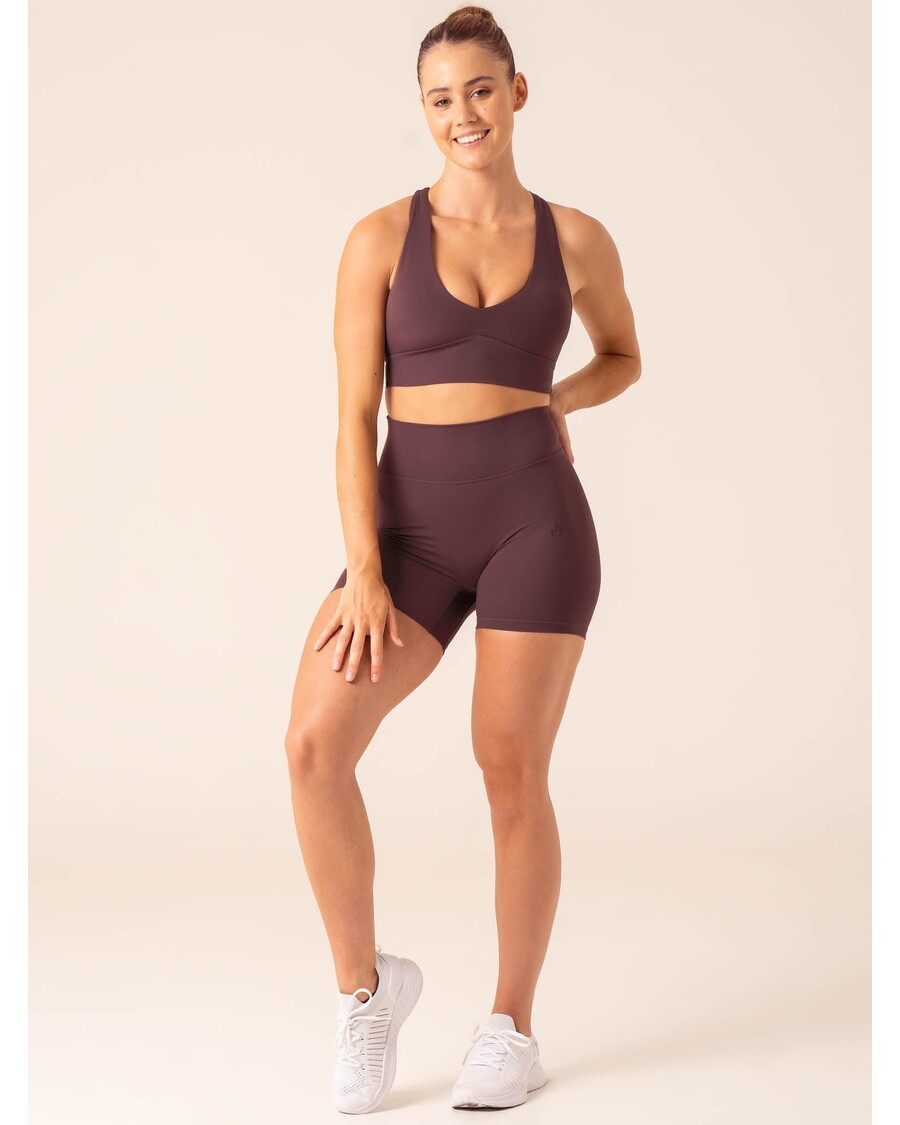 Ryderwear NKD High Waisted Scrunch Shorts - Plum