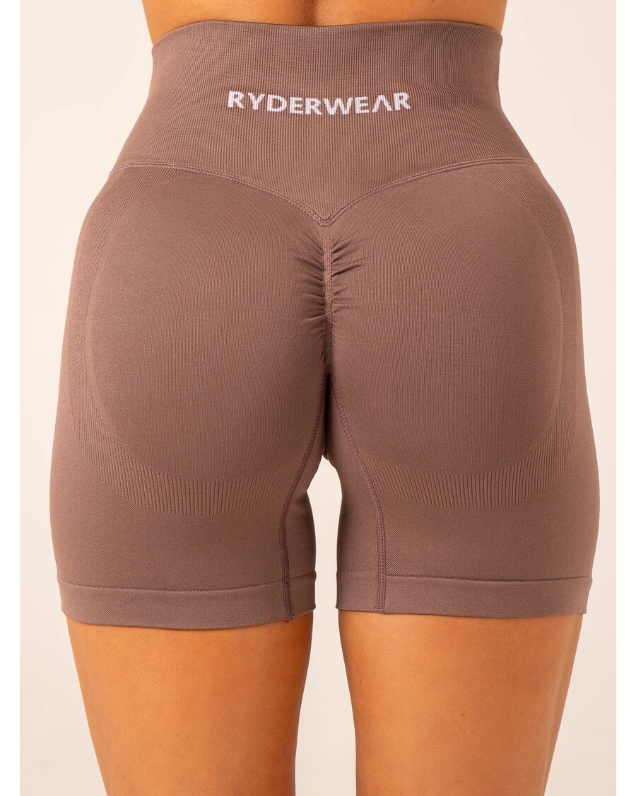 Ryderwear Lift BBL Scrunch Seamless Shorts - Deep Taupe
