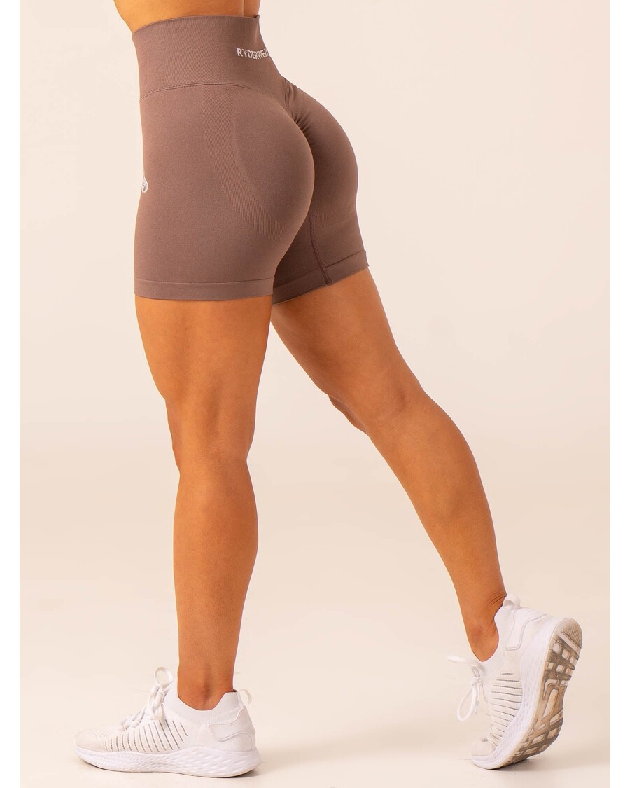 Ryderwear Lift BBL Scrunch Seamless Shorts - Deep Taupe