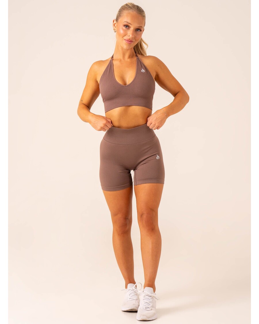 Ryderwear Lift BBL Scrunch Seamless Shorts - Deep Taupe
