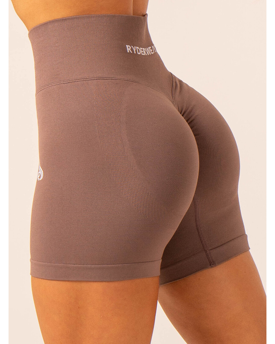 Ryderwear Lift BBL Scrunch Seamless Shorts - Deep Taupe