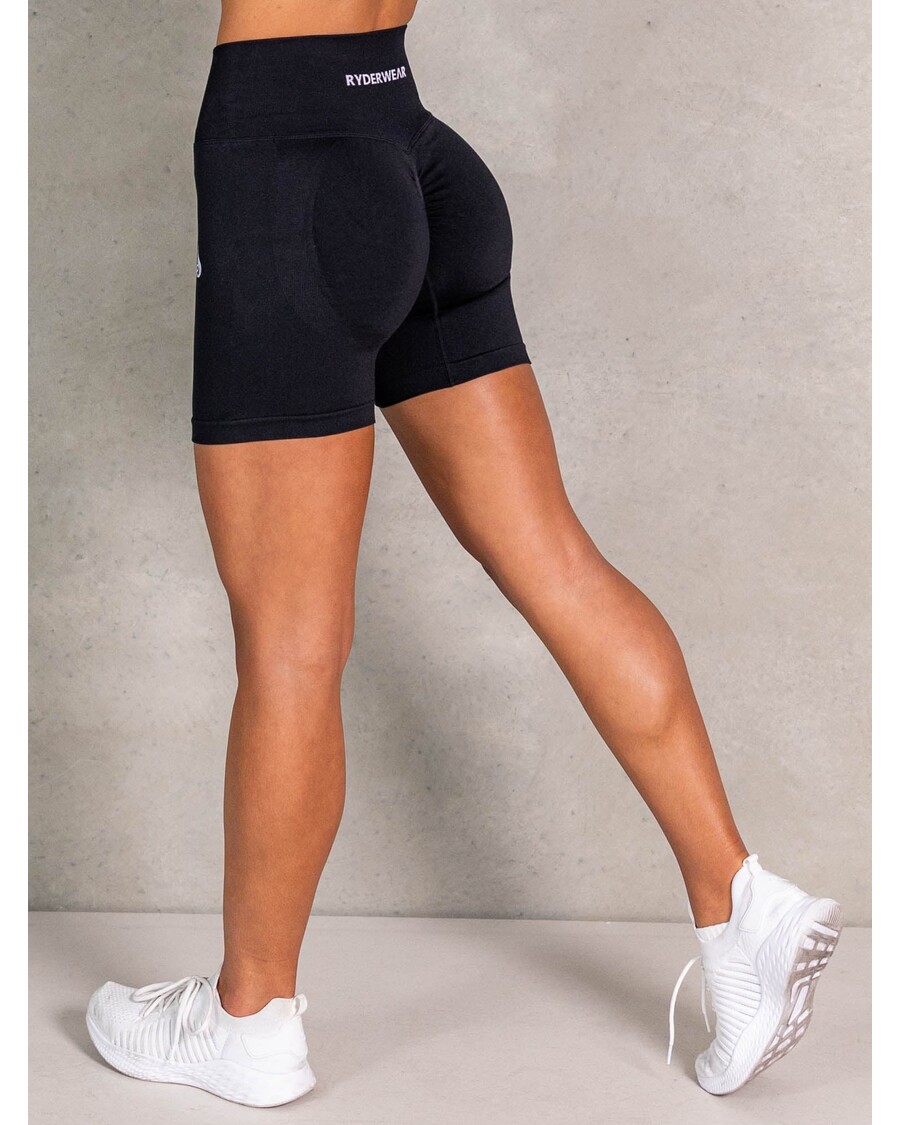 Ryderwear Lift Bbl Scrunch Sømløse Shorts - Sorte