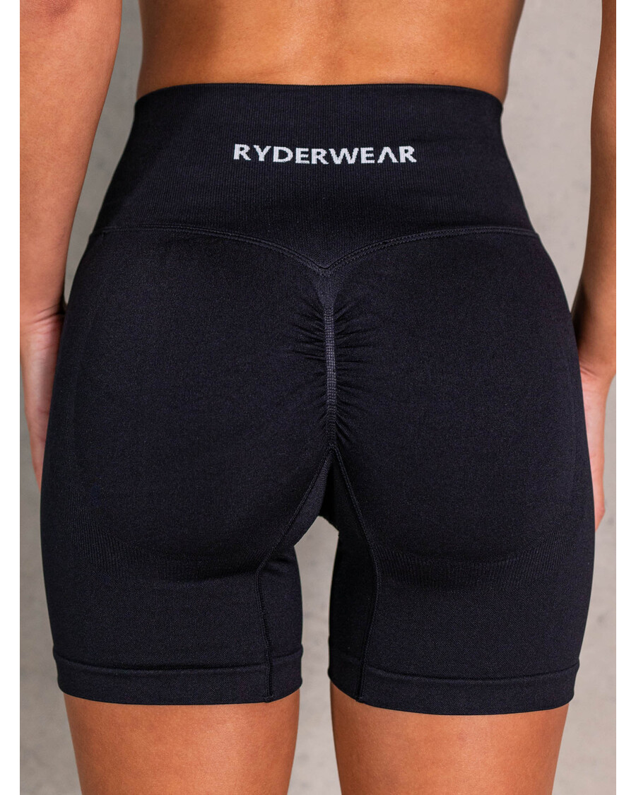 Ryderwear Lift Bbl Scrunch Sømløse Shorts - Sorte