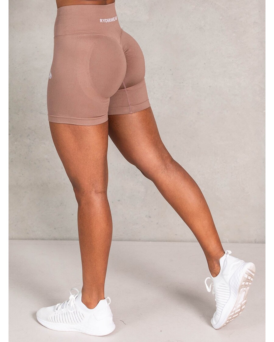 شورت بدون درز Ryderwear Lift Bbl Scrunch - بادامی