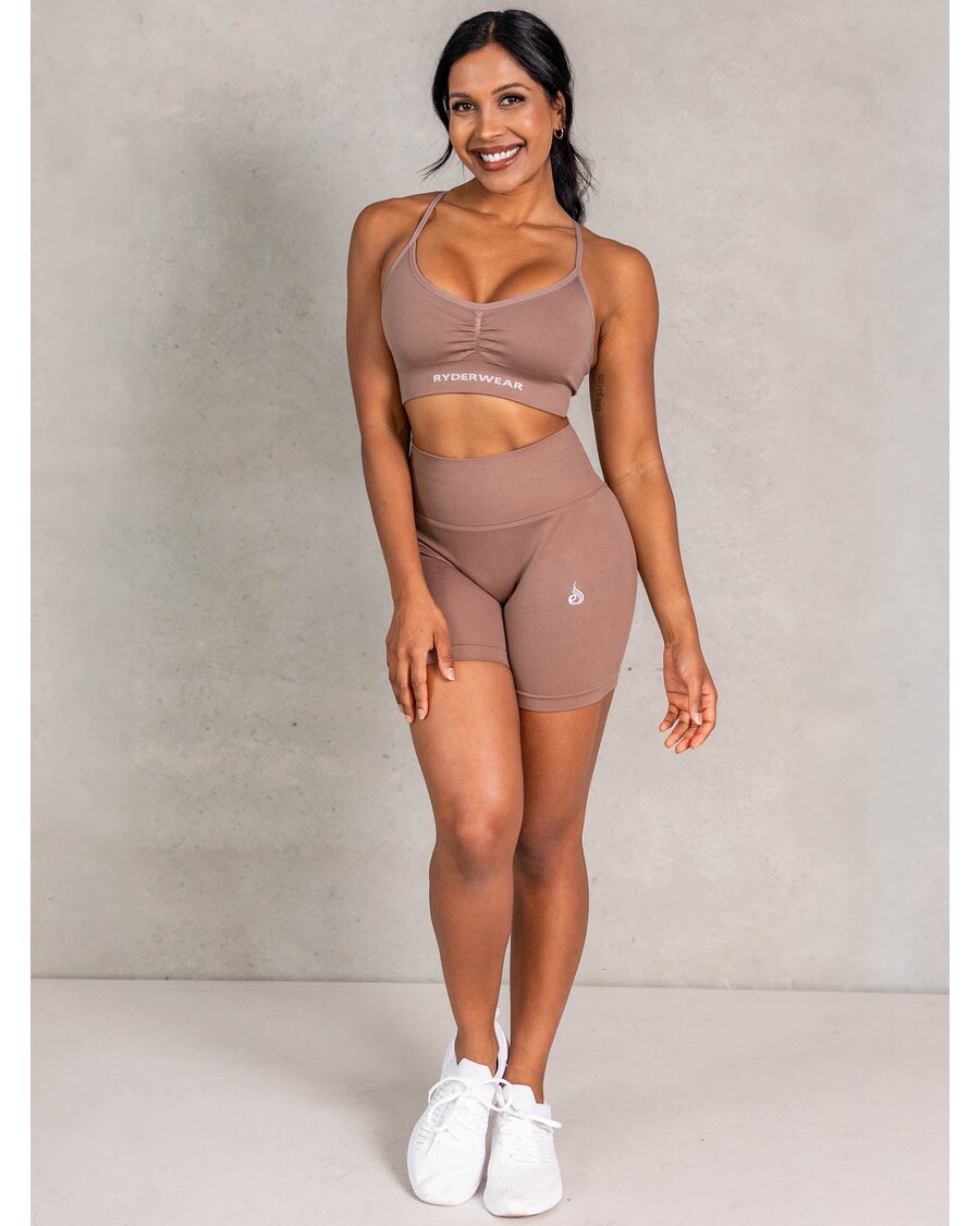 شورت بدون درز Ryderwear Lift Bbl Scrunch - بادامی