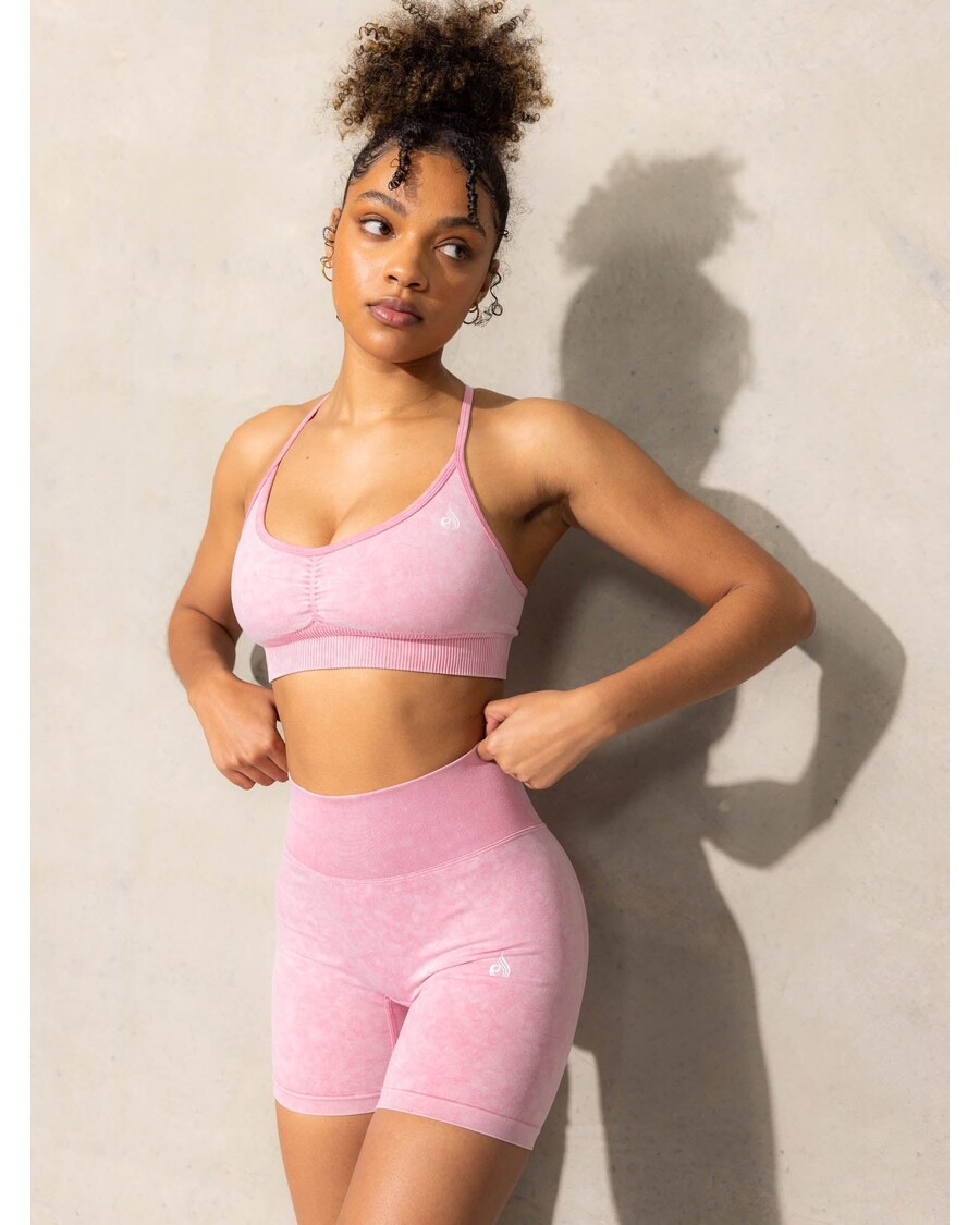 Ryderwear Stonewash Scrunch Seamless Shorts - Pink Stonewash