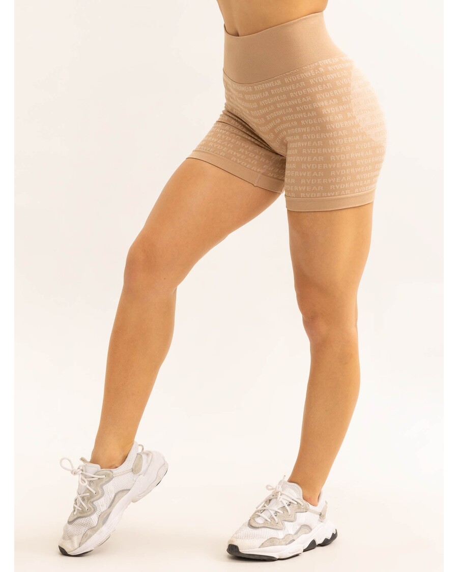 Ryderwear Logó Lux Varrat Nélküli Rövidnadrág - Barna