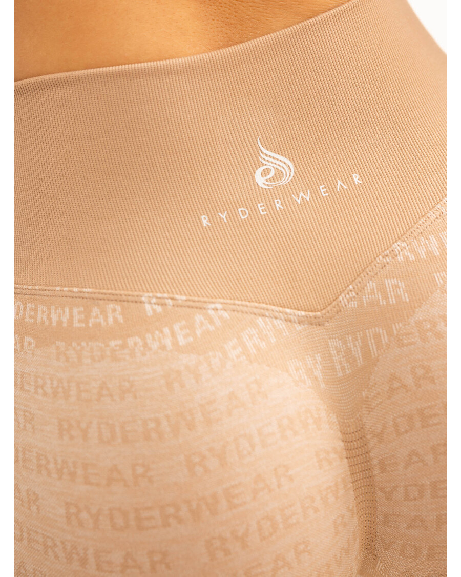 Ryderwear Logó Lux Varrat Nélküli Rövidnadrág - Barna