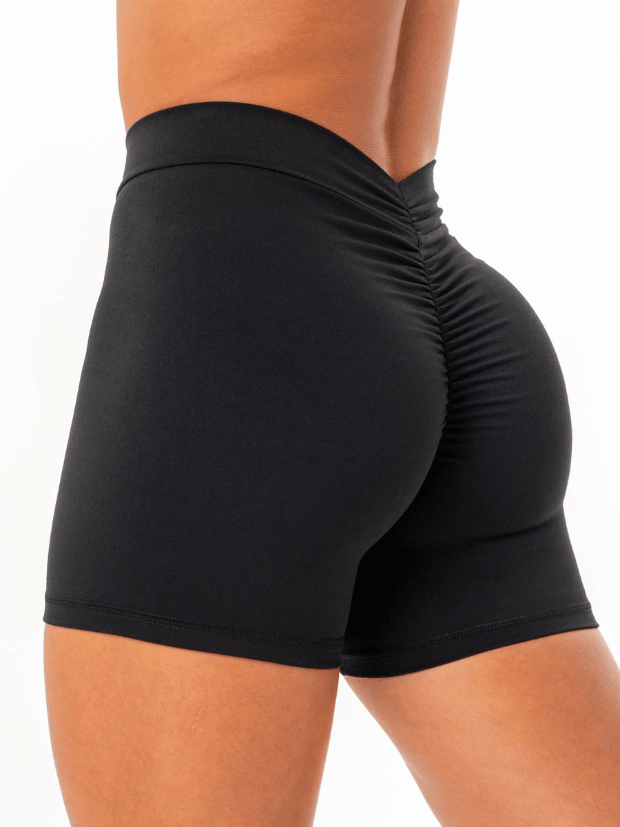 Ryderwear NKD V Scrunch Shorts - Black