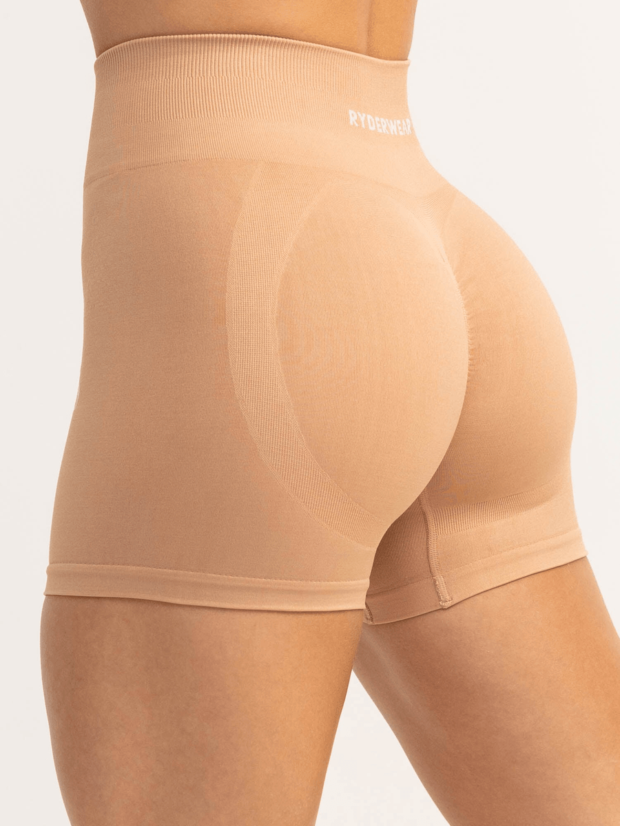 Ryderwear Lift 2.0 BBL Seamless Shorts - Tan