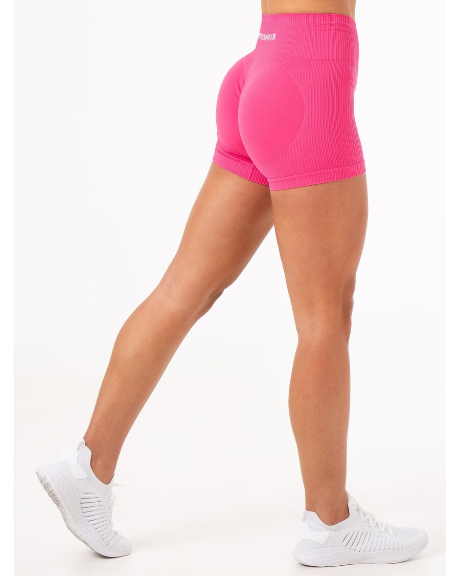 Ryderwear Rib Scrunch σορτς χωρίς ραφή - ζεστό ροζ