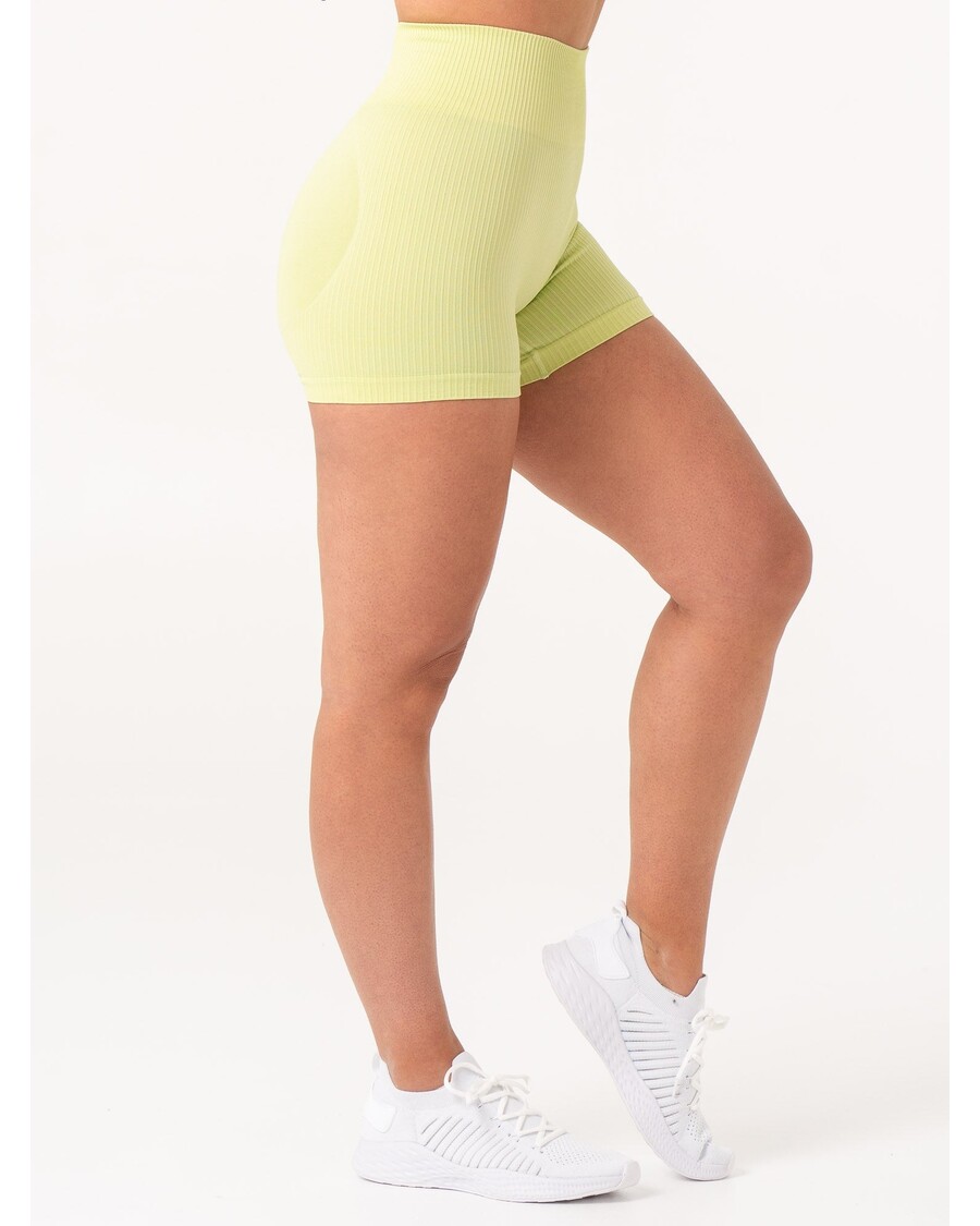 Ryderwear Rib Scrunch Seamless Shorts - Lime