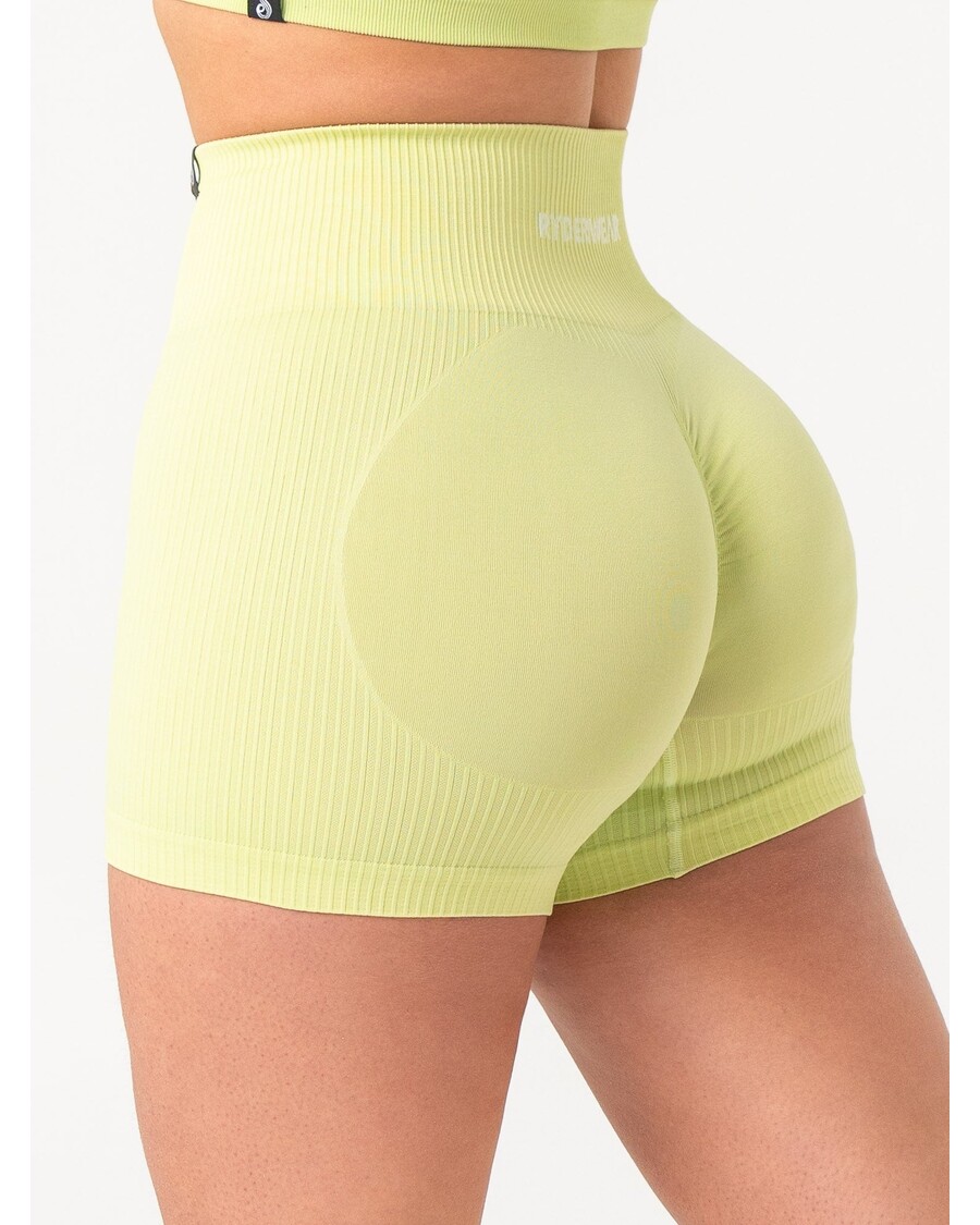 Ryderwear Rib Scrunch Seamless Shorts - Lime