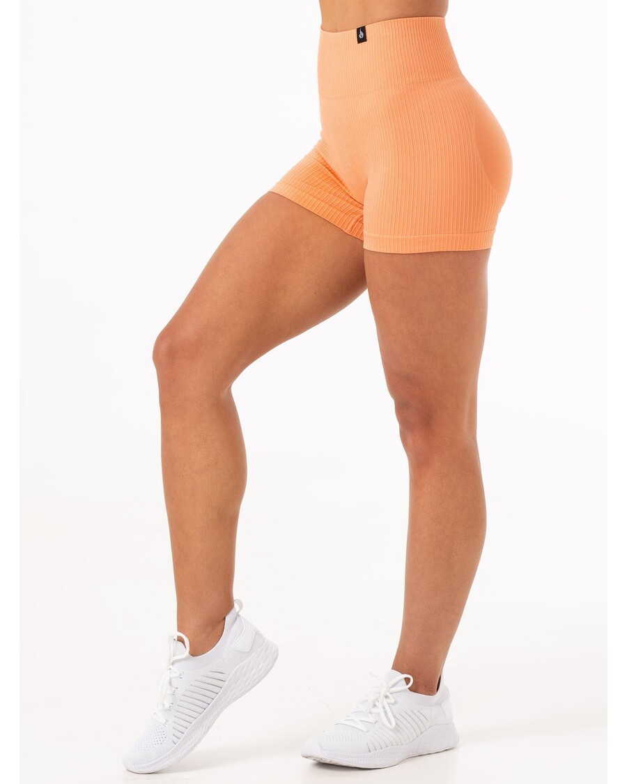 Ryderwear Rib Scrunch Seamless Shorts - Mango