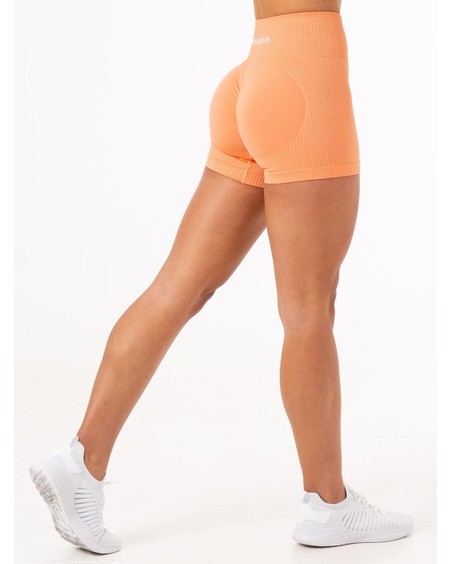 Ryderwear Rib Scrunch Seamless Shorts - Mango