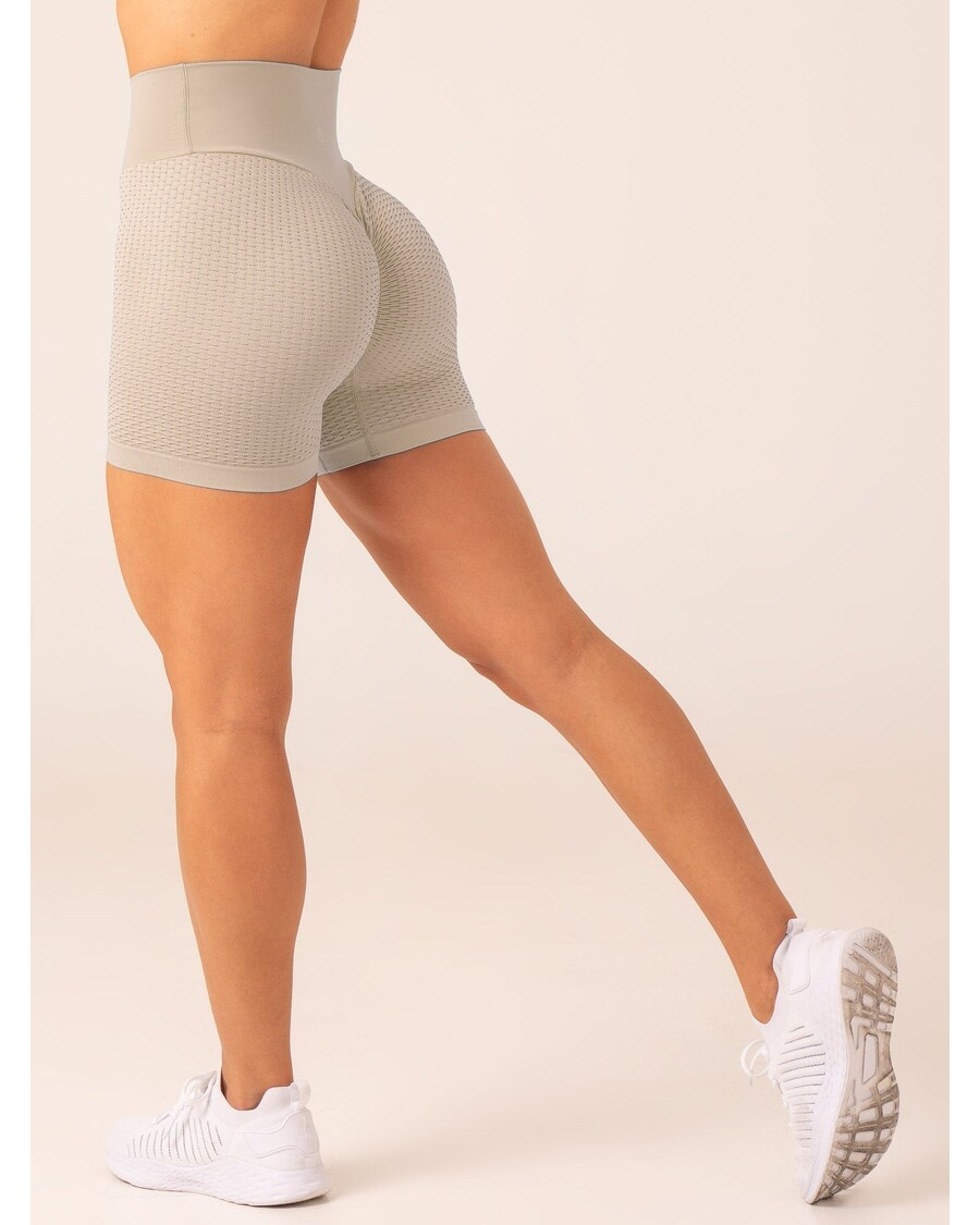 Ryderwear Honeycomb Scrunch Seamless Shorts - Sand