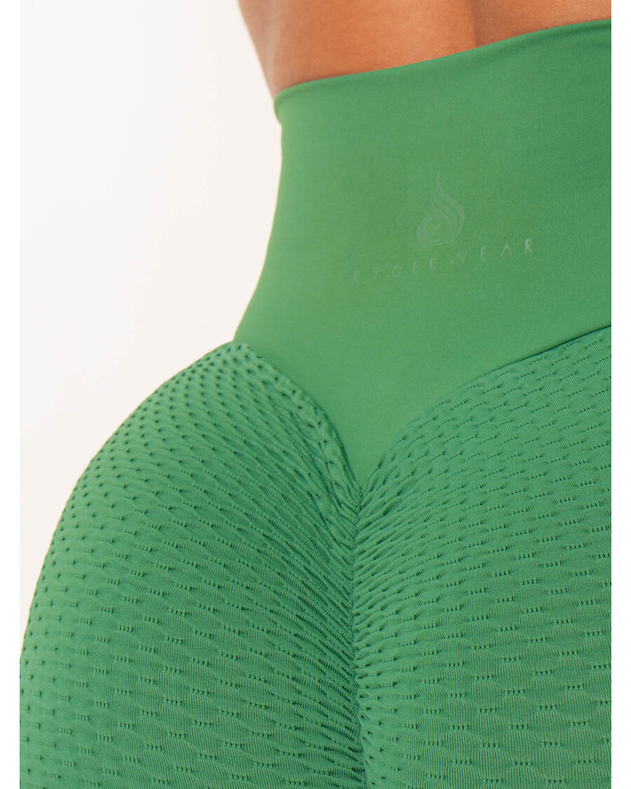 Ryderwear Honeycomb Scrunch Seamless Shorts - Fern Green