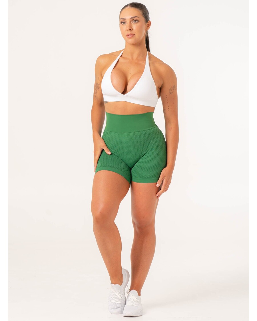 Ryderwear Honeycomb Scrunch Seamless Shorts - Fern Green