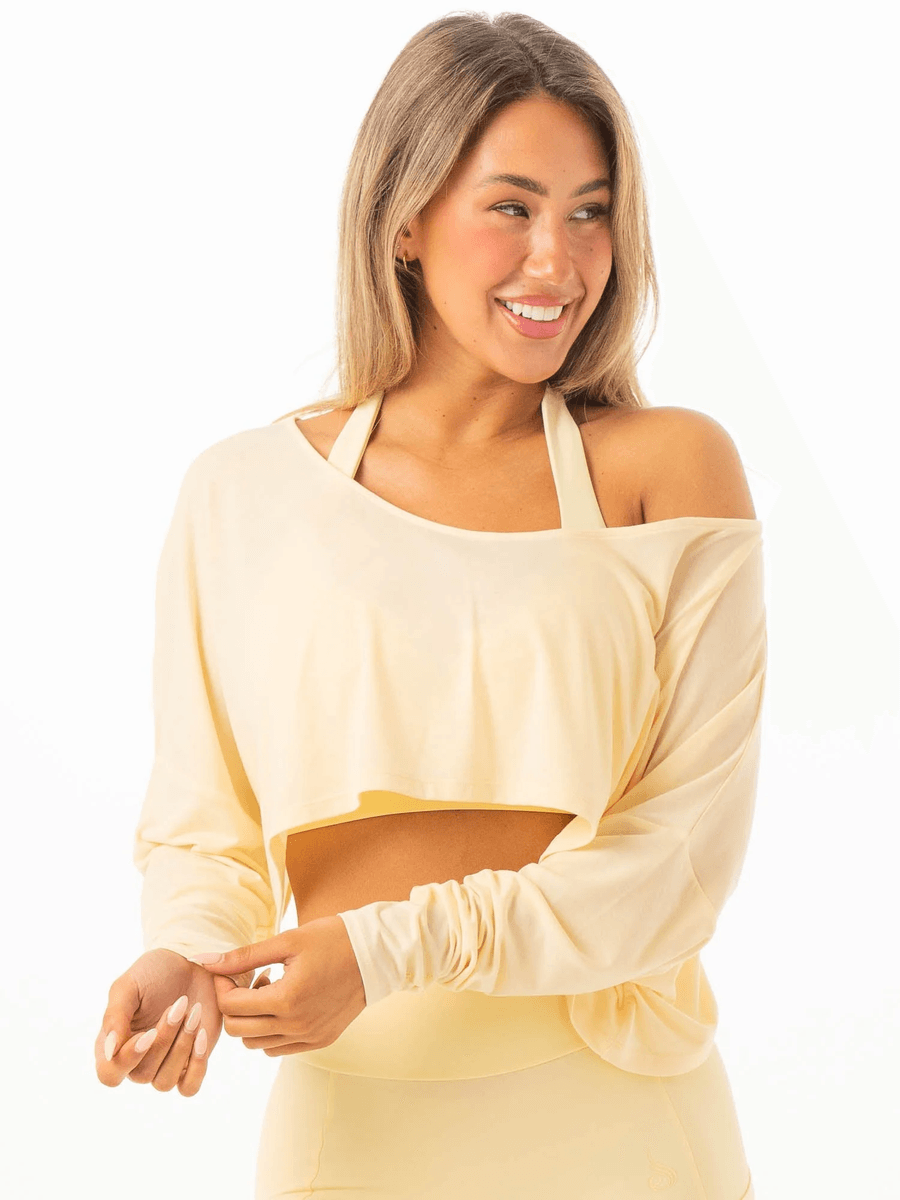 Ryderwear Slouchy Off Shoulder Top - Limoncello