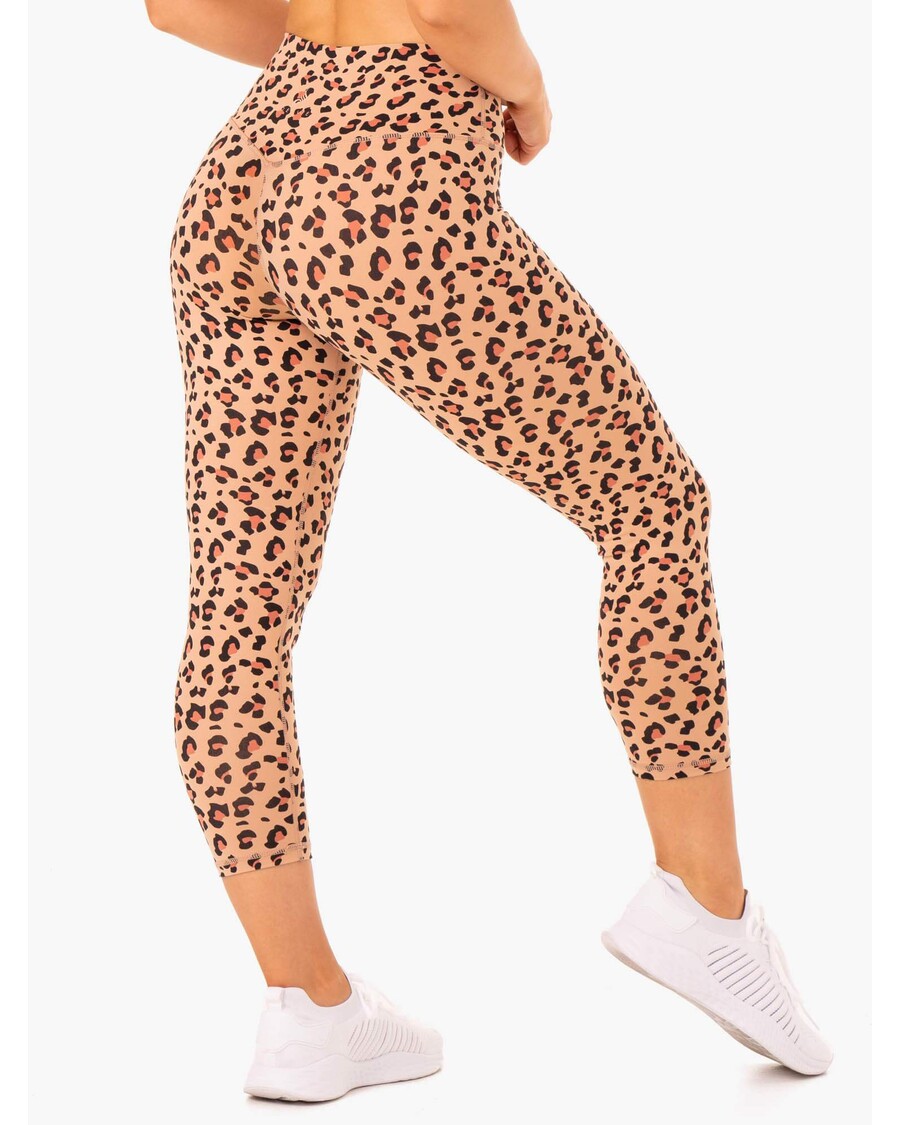 Ryderwear Hybrid 7/8 Leggings - Tan Leopard