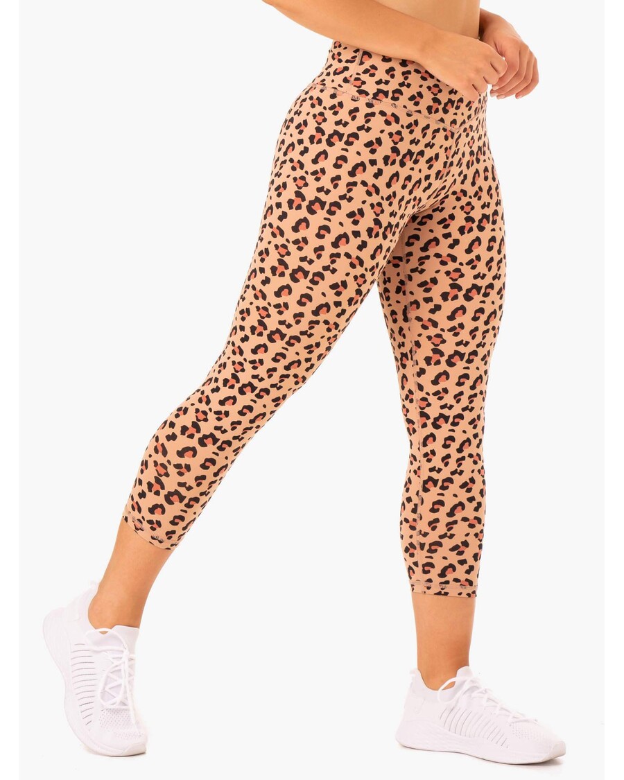 Ryderwear Hybrid 7/8 Leggings - Tan Leopard