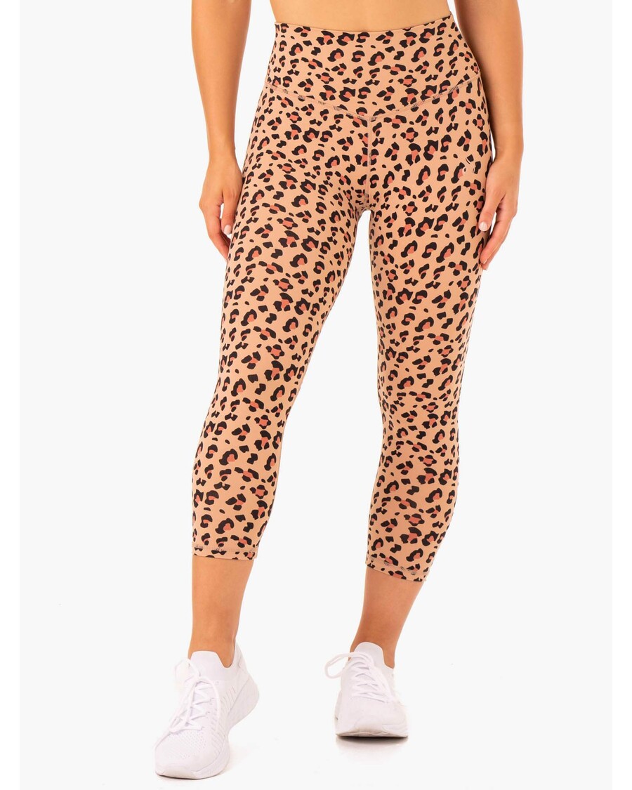 Ryderwear Hybrid 7/8 Leggings - Tan Leopard