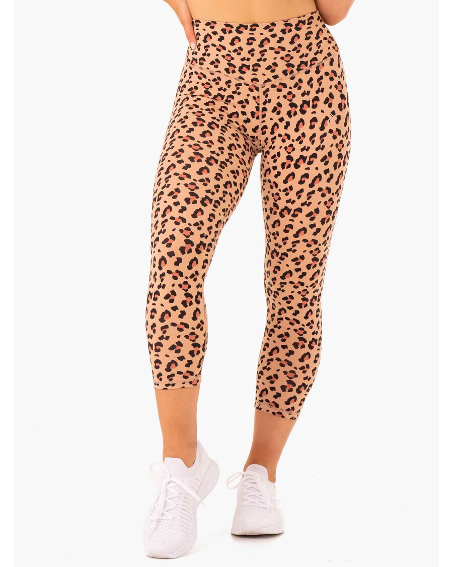 Ryderwear Hybrid 7/8 Leggings - Tan Leopard