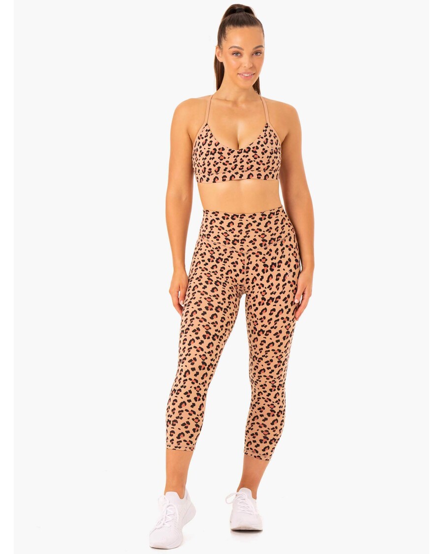 Ryderwear Hybrid 7/8 Leggings - Tan Leopard