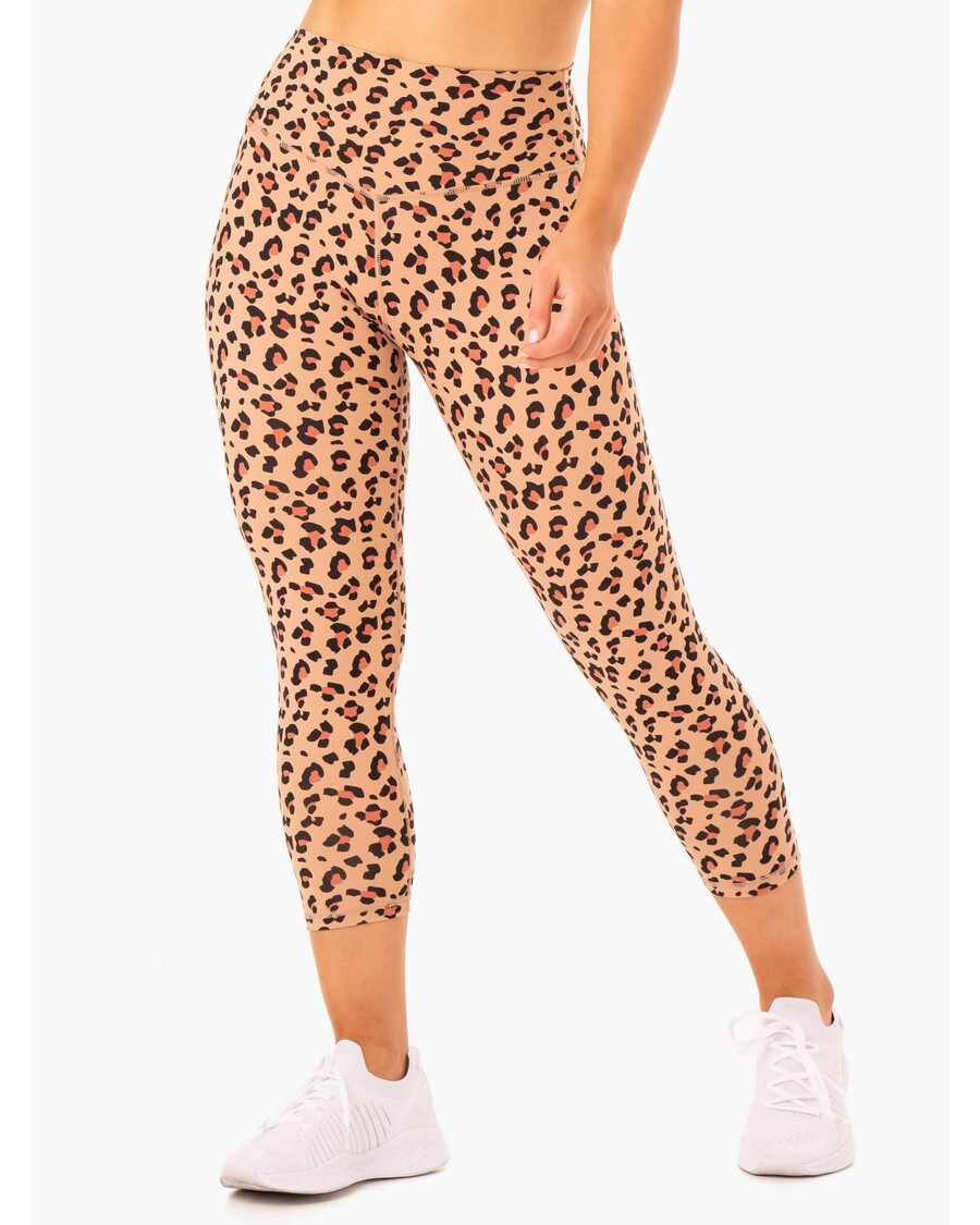 Ryderwear Hybrid 7/8 Leggings - Tan Leopard