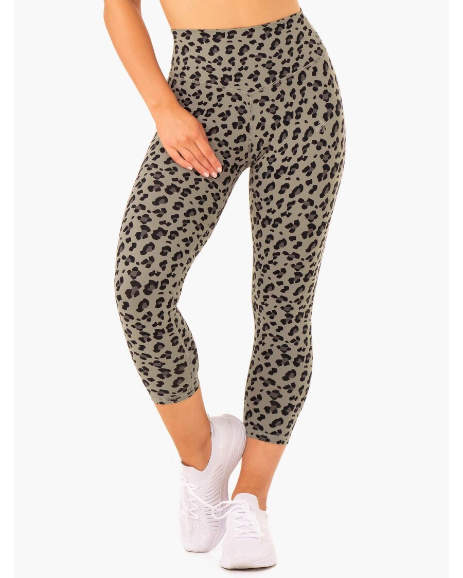 Ryderwear Hybrid 7/8 Leggings - Khaki Leopard
