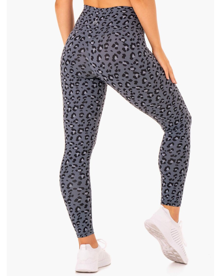 Ryderwear Hibrīda Legingi Pilna Garuma - Tērauda Zils Leopards