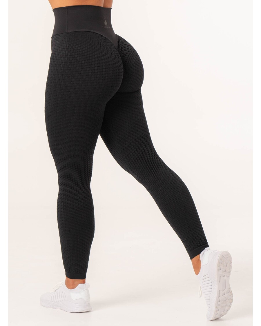 Ryderwear Honeycomb Scrunch Seamless Leggings - Black