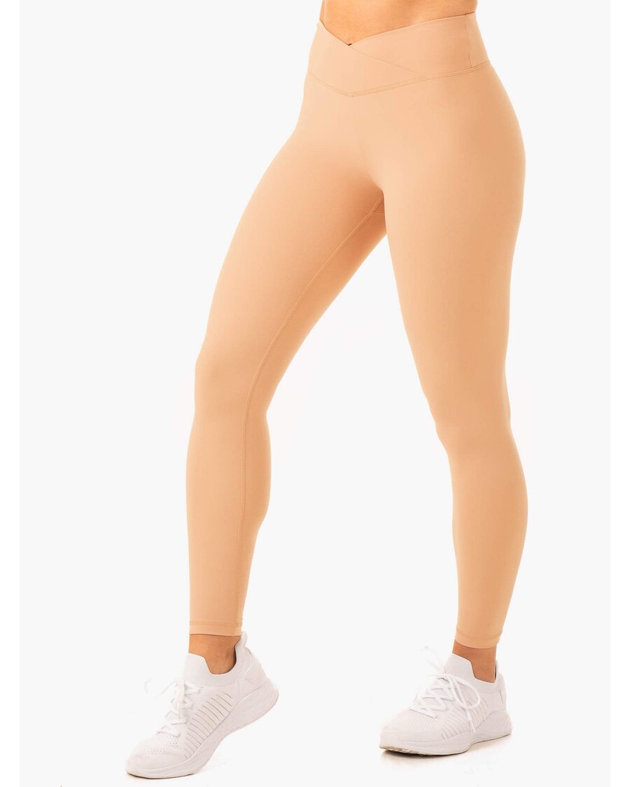 Ryderwear Serene Cross Over Scrunch Leggings - Tan