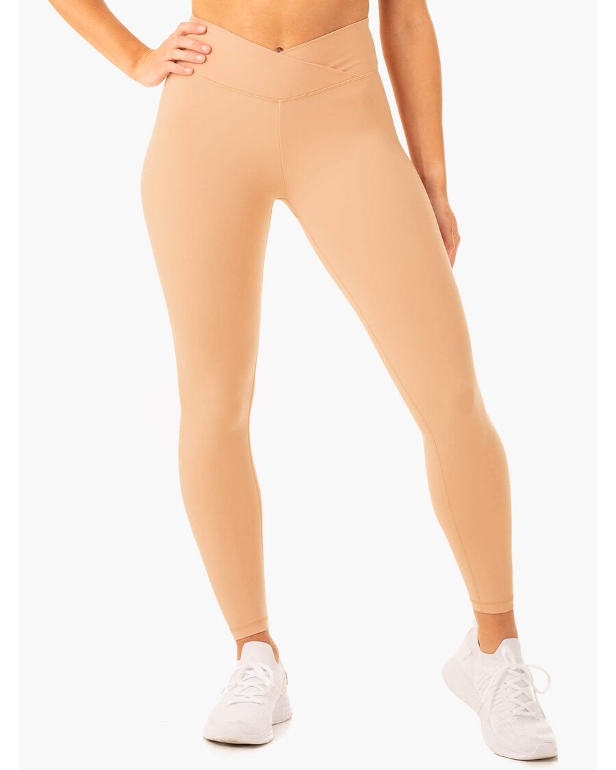 Ryderwear Serene Cross Over Scrunch Leggings - Tan