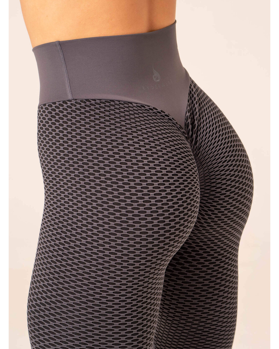 Ryderwear Honeycomb Scrunch Seamless Leggings - Charcoal