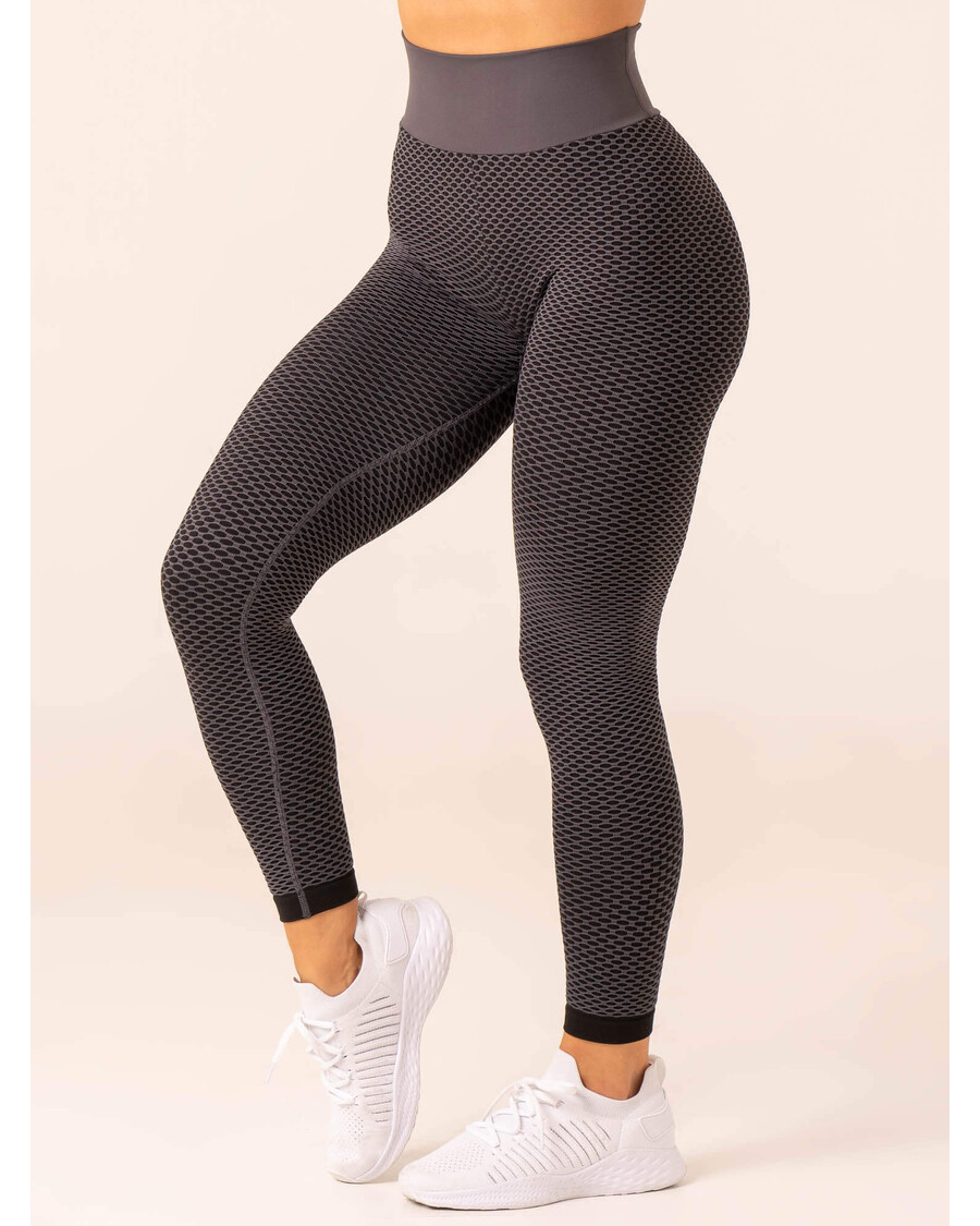 Ryderwear Honeycomb Scrunch Seamless Leggings - Charcoal