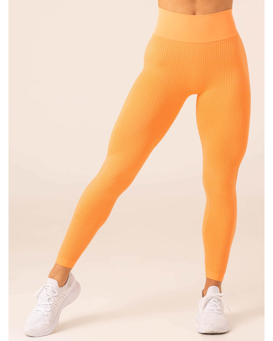 Ryderwear Honeycomb Scrunch Seamless Leggings - Mango