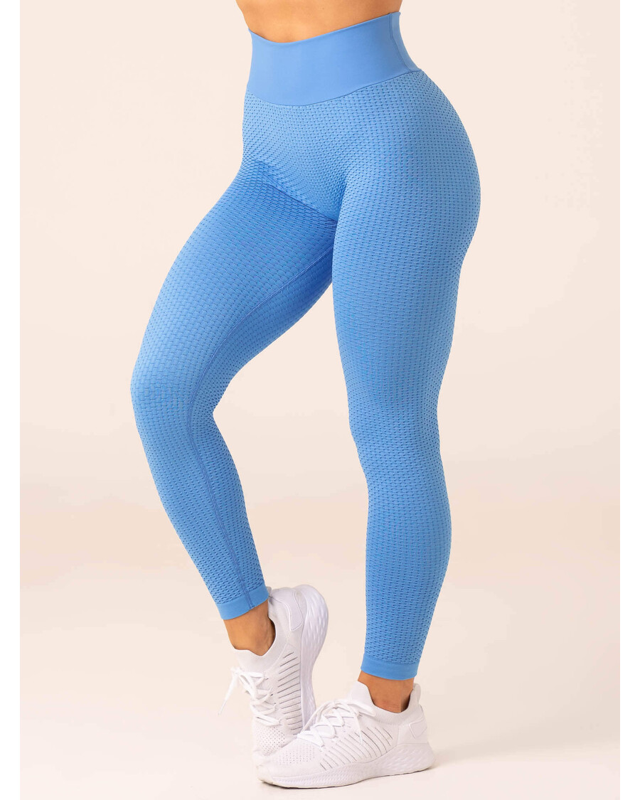 Ryderwear Honeycomb Scrunch Seamless Leggings - Bright Blue