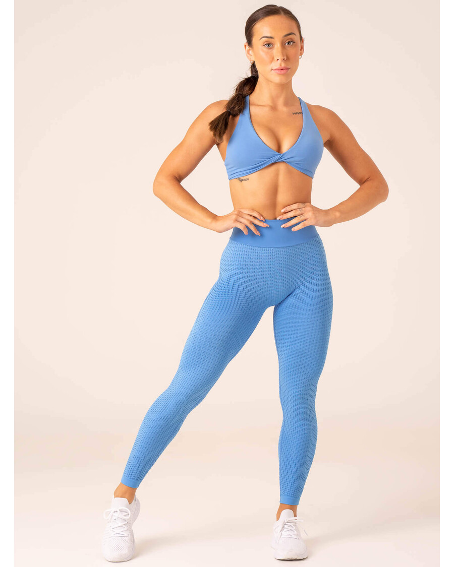 Ryderwear Honeycomb Scrunch Seamless Leggings - Bright Blue