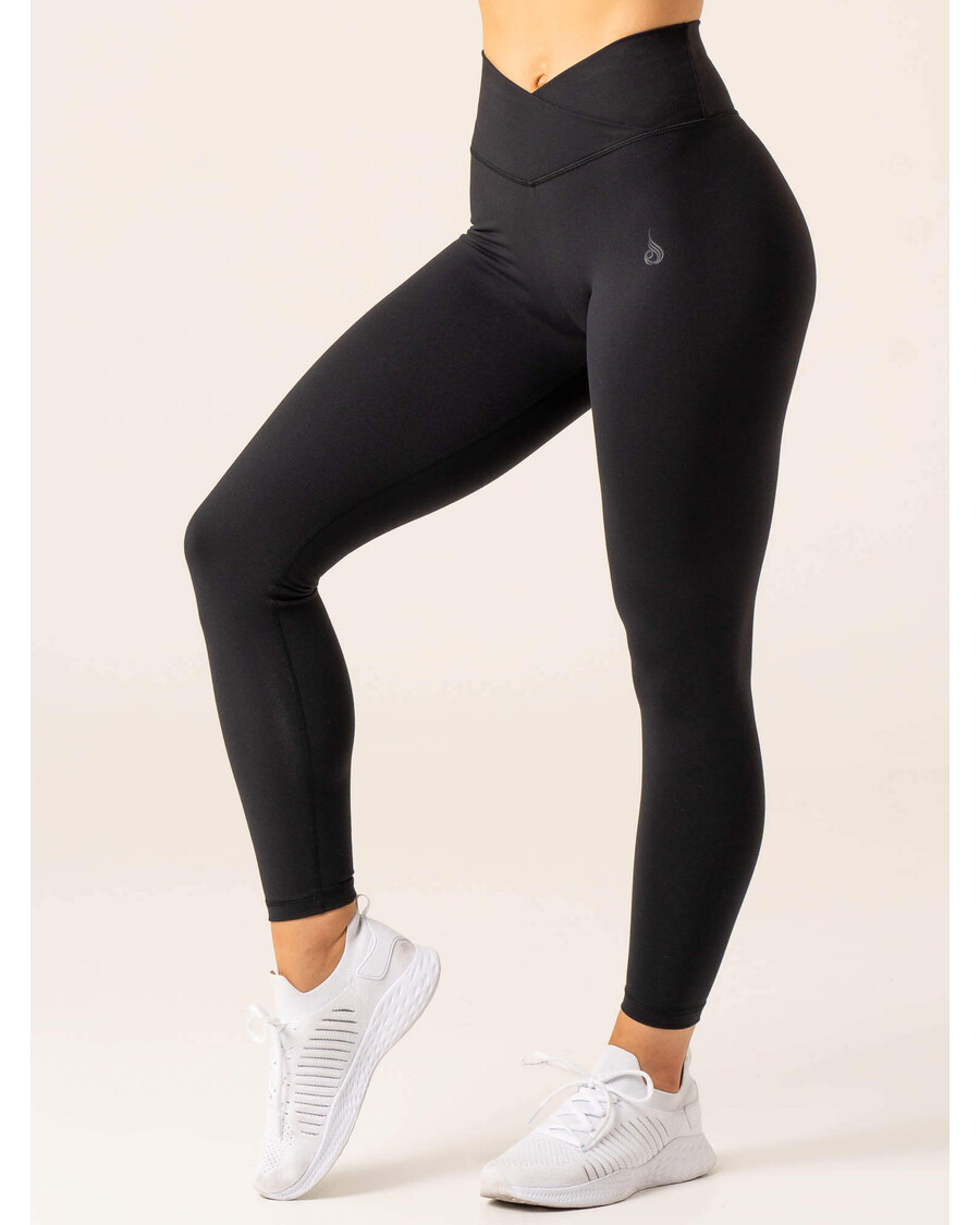 Ryderwear Momentum Cross Over Scrunch Leggings - Black