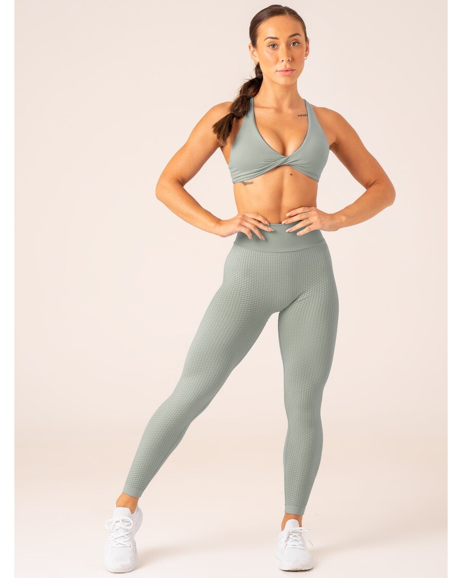 Ryderwear Honeycomb Scrunch Seamless Leggings - Sage