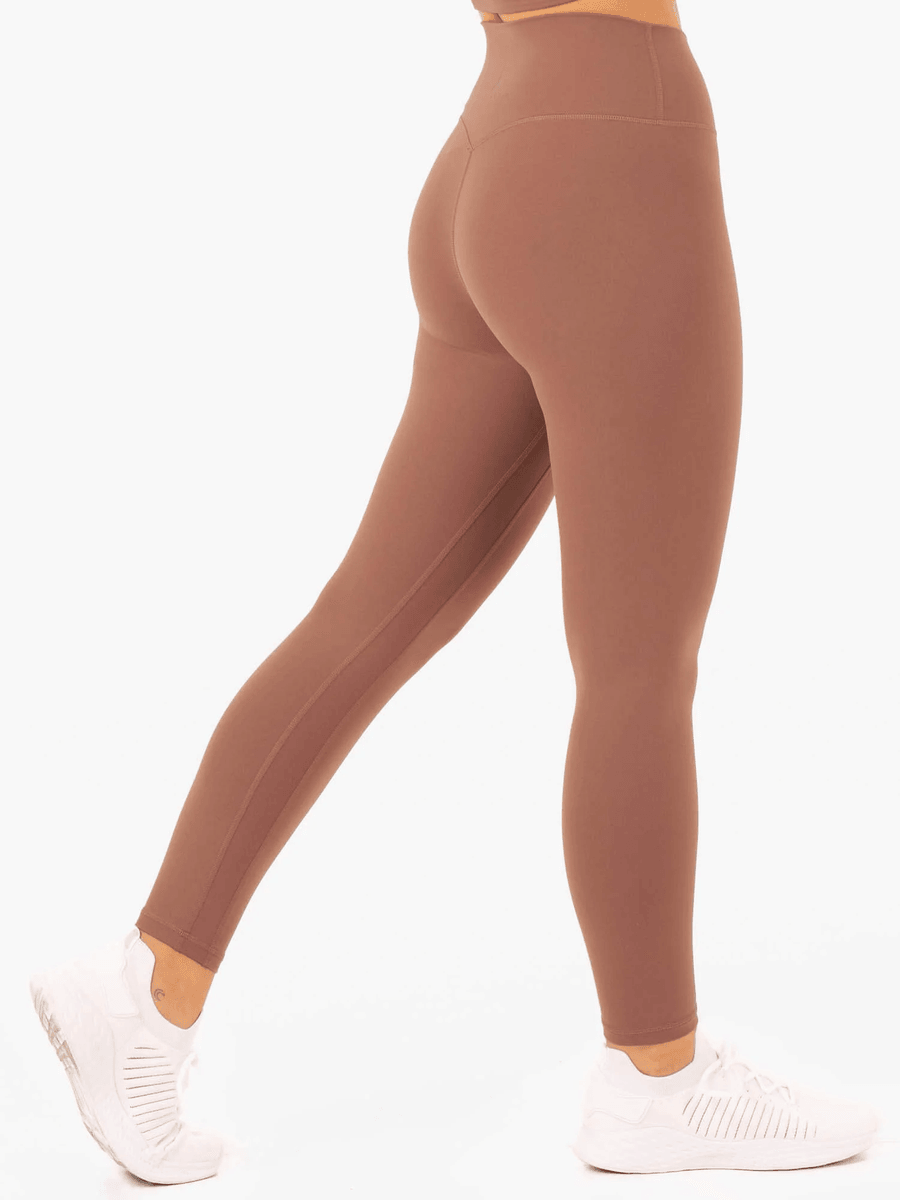 Ryderwear Nkd Refine Hög Midja Leggings - Mocha