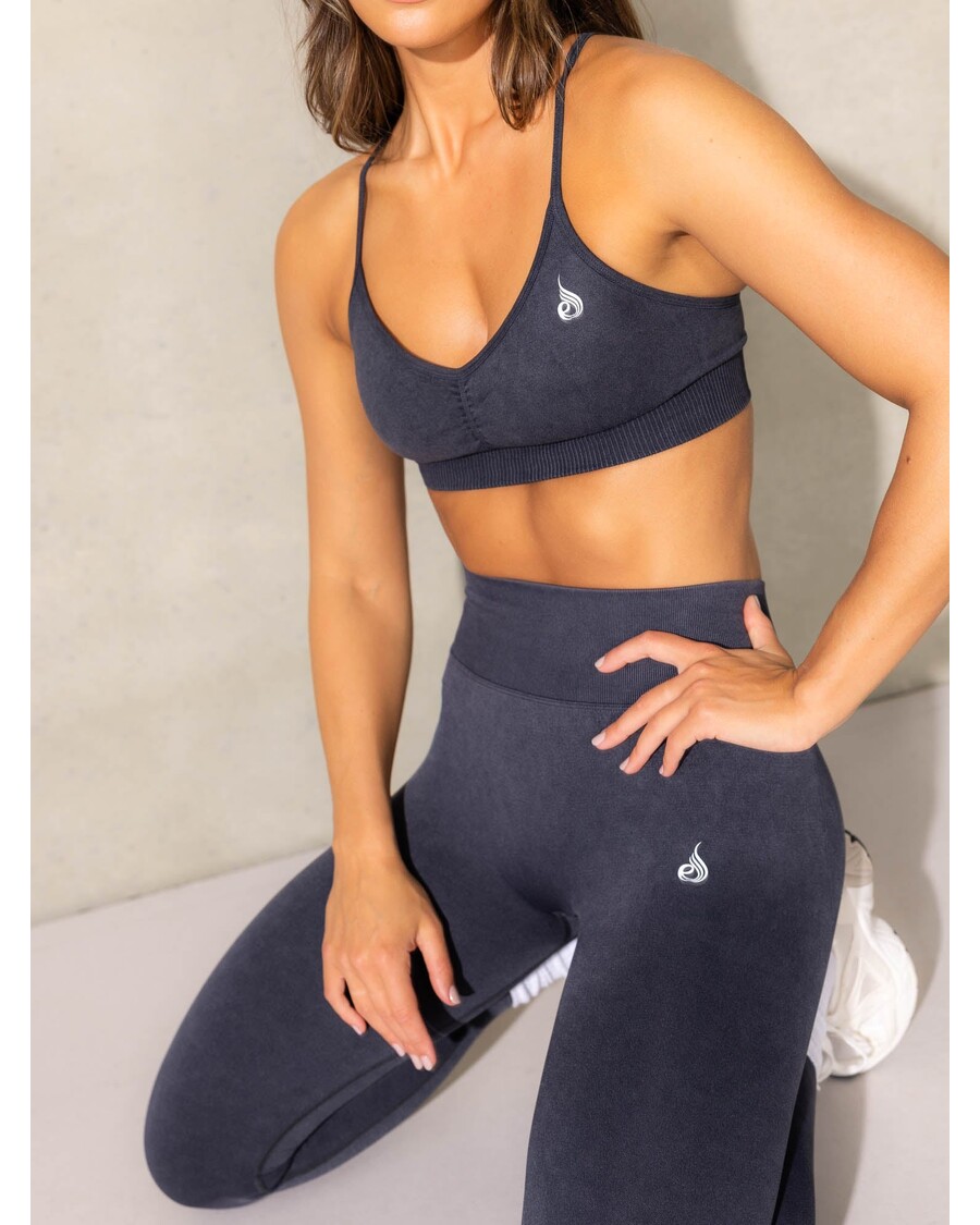 Ryderwear Stonewash Scrunch Seamless Leggings - Black Stonewash