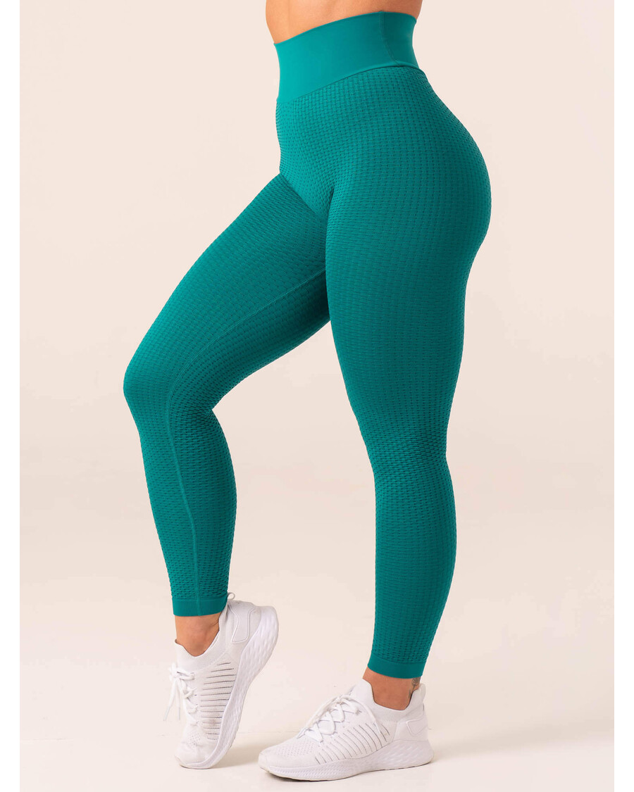 Ryderwear Honeycomb Scrunch Seamless Leggings - Emerald