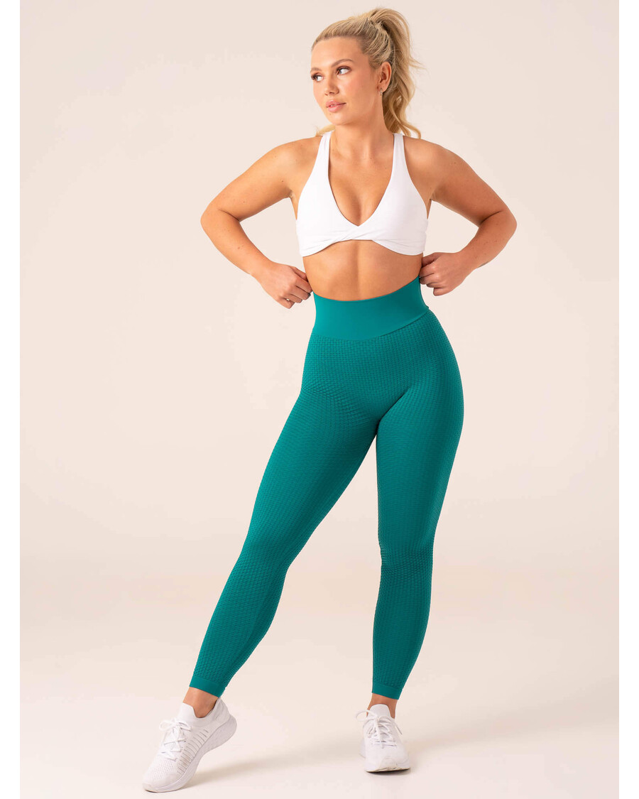 Ryderwear Honeycomb Scrunch Seamless Leggings - Emerald
