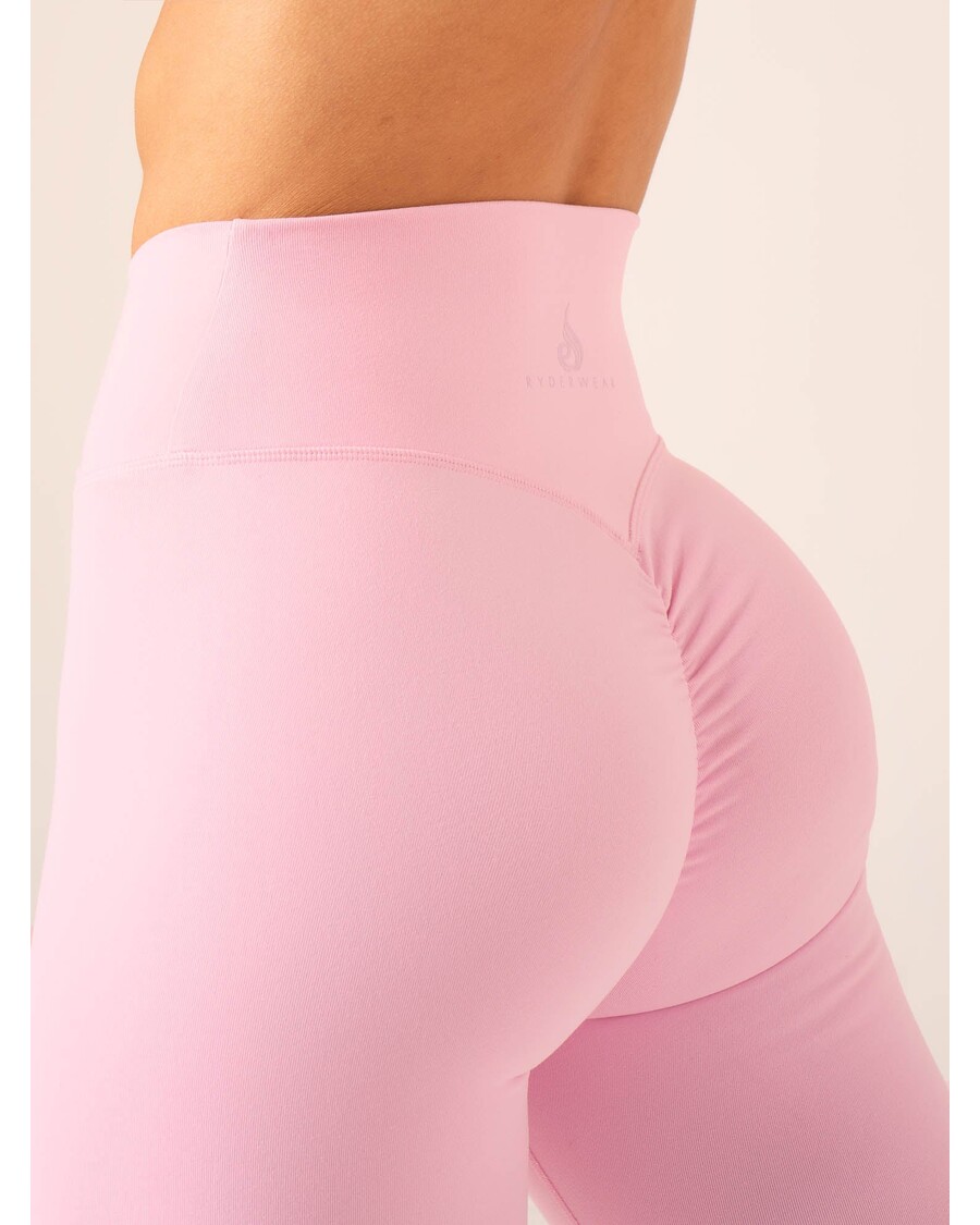 Ryderwear Momentum Cross Over Scrunch Leggings - Candy Pink
