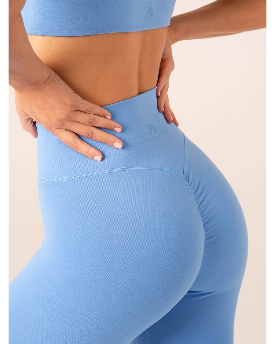 Ryderwear Momentum Cross Over Scrunch Leggings - Bright Blue