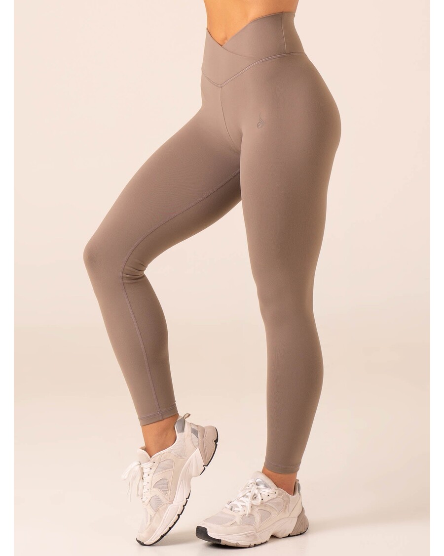 Ryderwear Momentum Cross Over Scrunch Leggings - Taupe