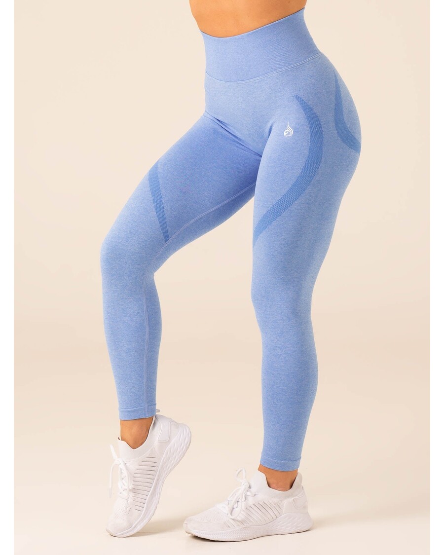 Ryderwear Sculpt Sömlösa Leggings - Blå Märgel